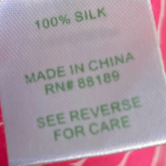 LILLY PULITZER Silk Dahlia Splash Show Your Stripe Sleeveless Blouse size xs - Picture 4 of 5